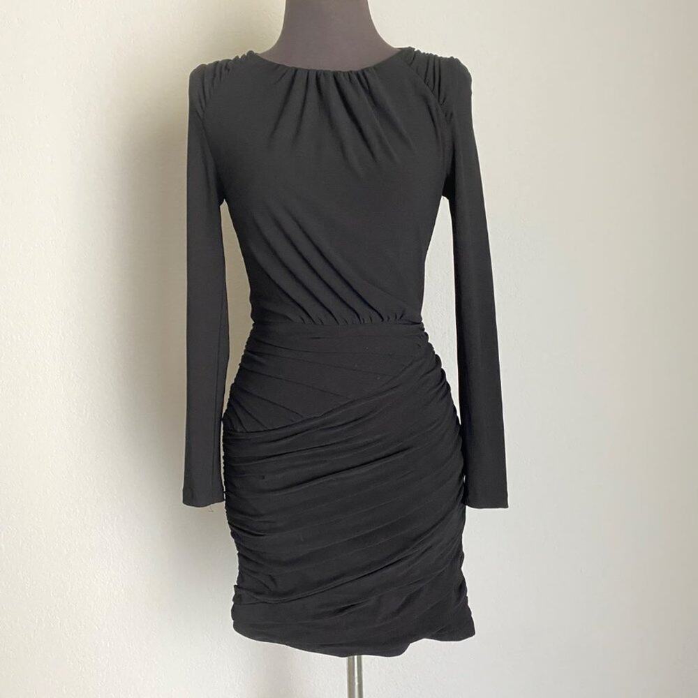 Zara sz XS black formal‎ sheath mini cocktail party dress